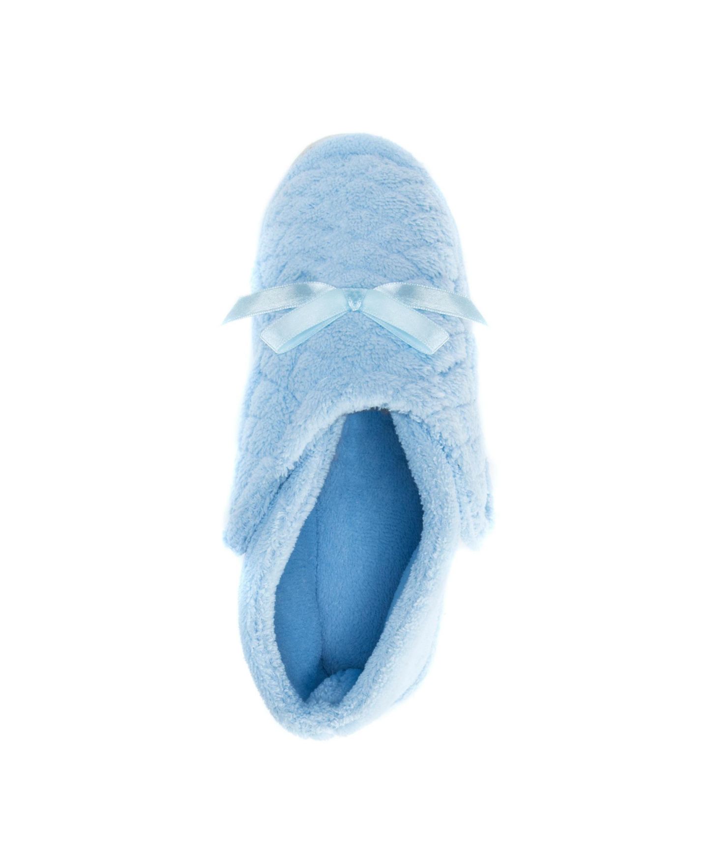 Женские тапочки MUK LUKS Micro Chenille Adjustable Bootie Slippers, цвет: Синий — фото 4