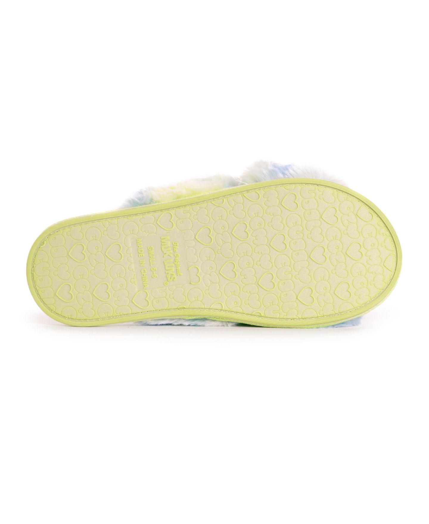 Женские тапочки MUK LUKS Perley Criss Cross Slipper, цвет: Зелёный тай-дай — фото 7