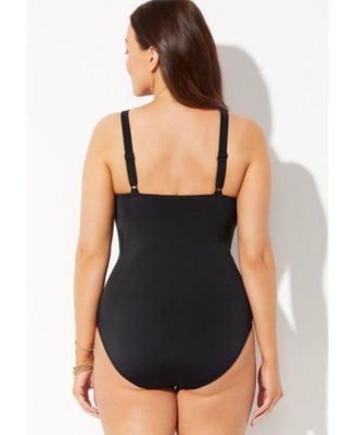 Women's Shirred Underwire One Piece Swimsuit