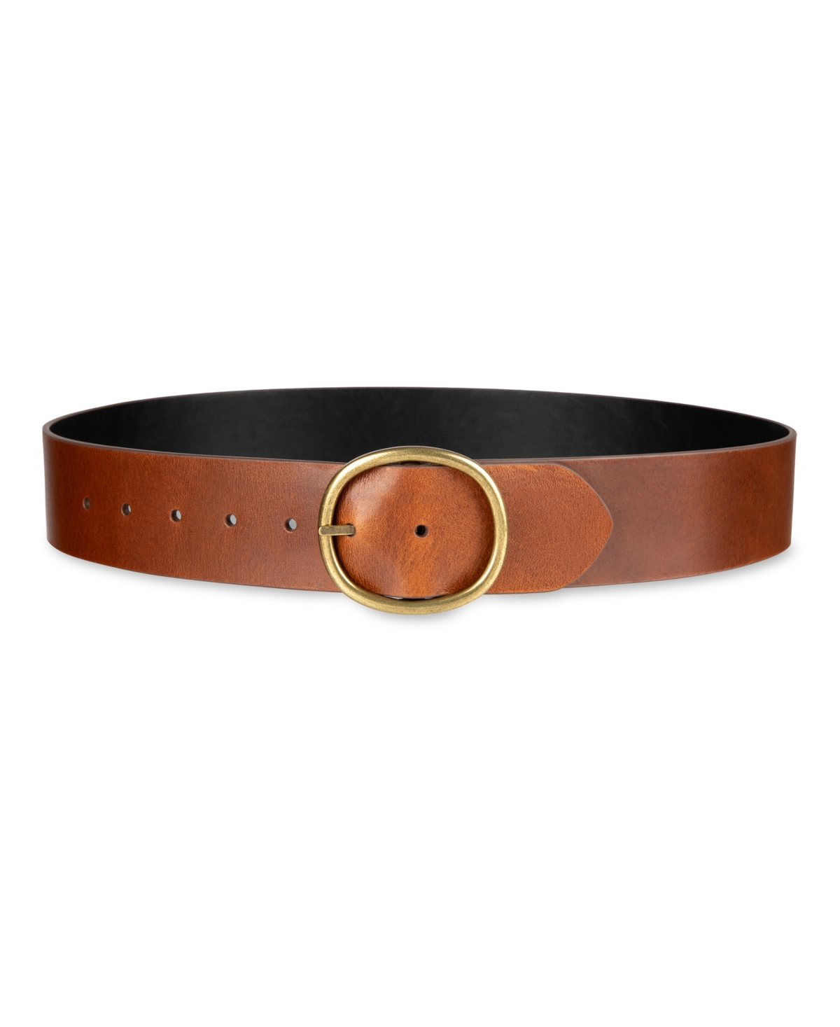 Cole Haan Women's Two-in-one Center Bar Reversible Leather Belt In Brown