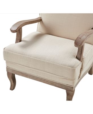 Rinaldo Wooden Upholstered Armchair with Wooden Legs
