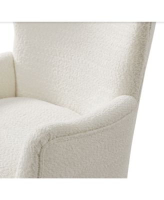 Caden 28.5" Modern Boucle Wingback Armchair With Solid Wood Legs