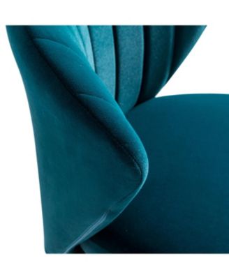 Set of 2  Polyester Velvet Modern Design, Upholstered  Milia Dining Chair