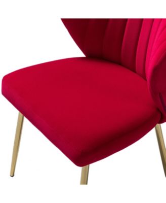 Set of 2  Polyester Velvet Modern Design, Upholstered  Milia Dining Chair