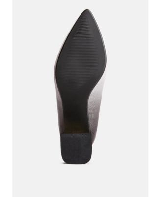 Womens harlow metallic accent block heel pumps