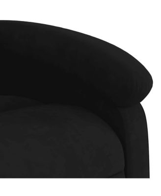 Massage Recliner Chair Black Velvet, metal, plywood Single