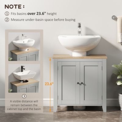 Pedestal Sink Cabinet, Bathroom Vanity Cabinet with U-Shape