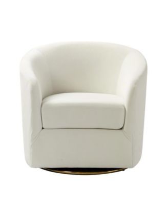 Swivel Accent Chair with Gold Metal Base for Living Room Nursery