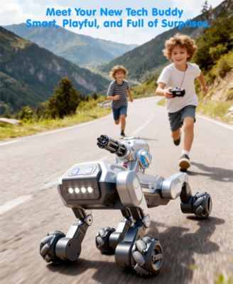 Intelligent RC Robot Dog Toy with Voice Control LED Lights and Touch Sensors