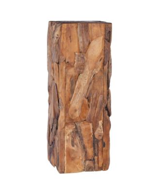 Side Table Natural Teak Solid Teak Wood Medium Side Table