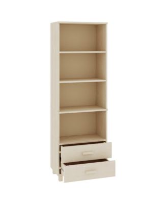 Highboard Honey brown Solid pine, MDF 23.6 x 13.8 x 70.9 in