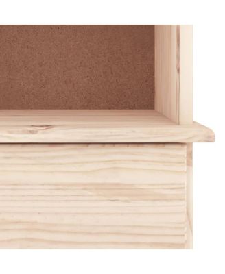 Bookcase Natural Solid Pine Wood 23.6 x 13.8 x 55.9 in Bookcase