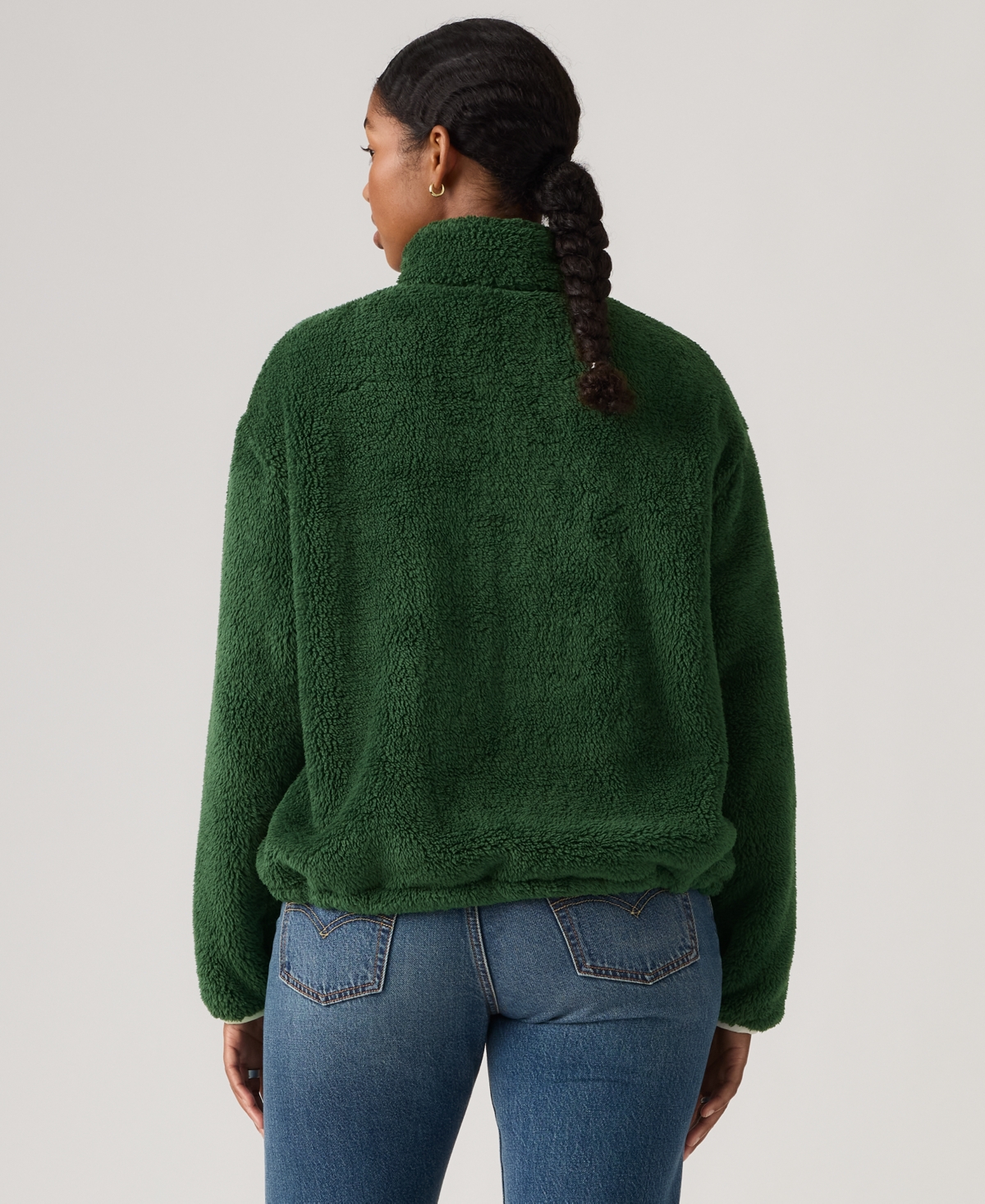 Levi's Women's Gemma Quarter-zip Sweatshirt In Green