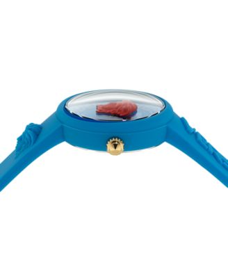 Kids Medusa Pop Blue Silicone Strap Watch 32mm