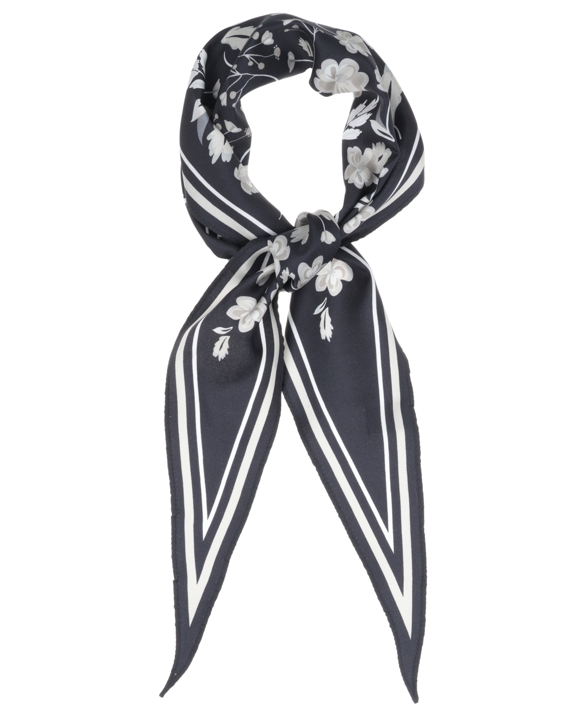 Bespoke Fashion Women's Frances Floral Diamond Scarf In Black