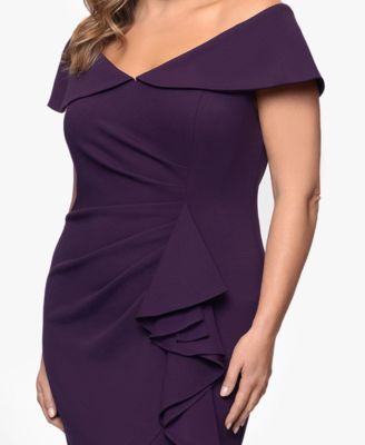 Plus Size Off-The-Shoulder Fit & Flare Dress