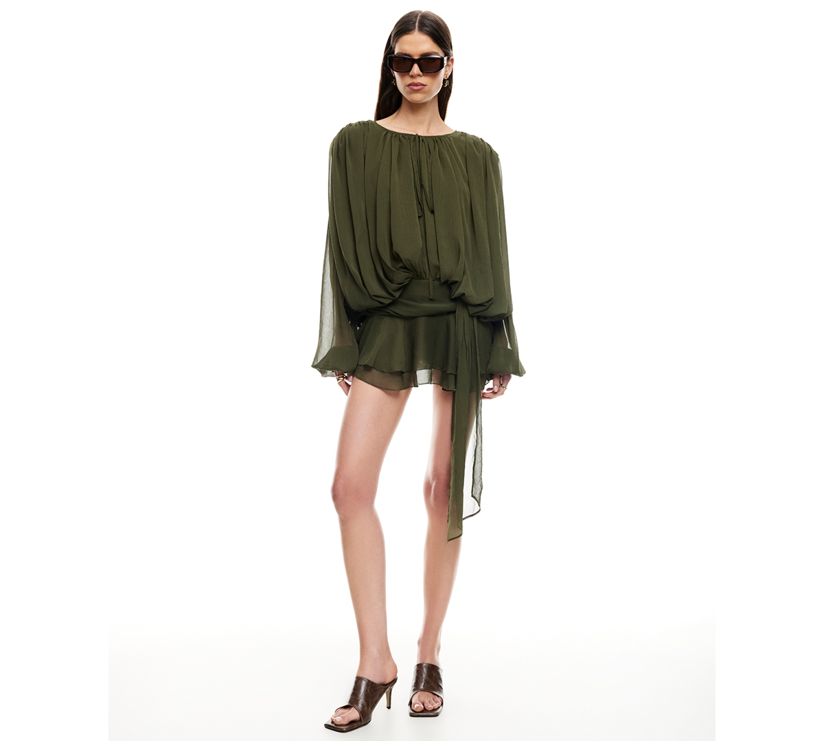 Lioness Women's Elements Back Button Mini Dress In Green