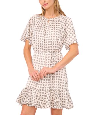 Women's Waist Tie Raglan Skater Dress