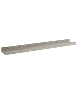 Wall Shelf Set of 2 Concrete grey MDF 23.6x3.5x1.2 in