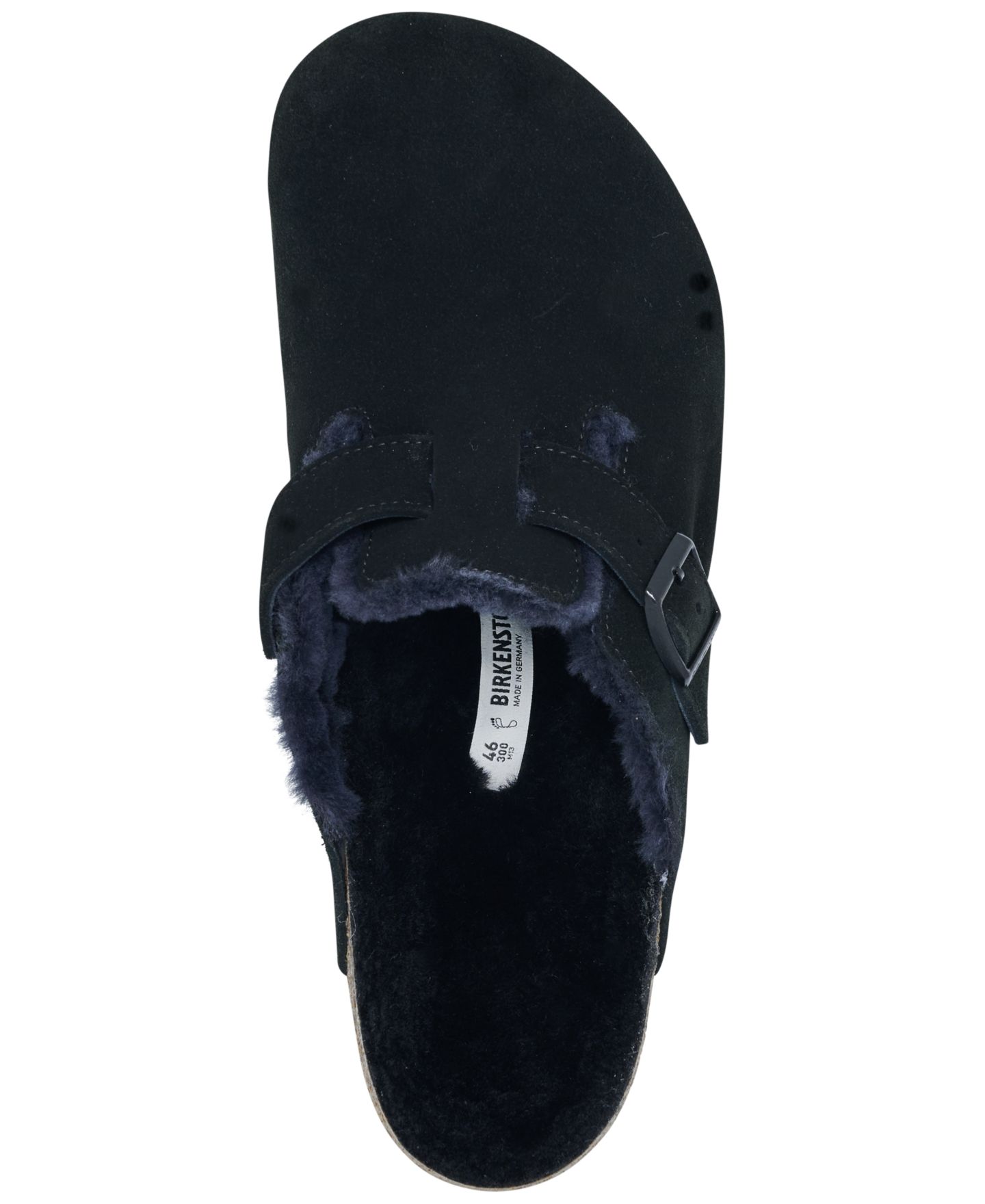 Мужские сабо Birkenstock Boston Shearling Suede Leather, цвет: Чёрный — фото 5