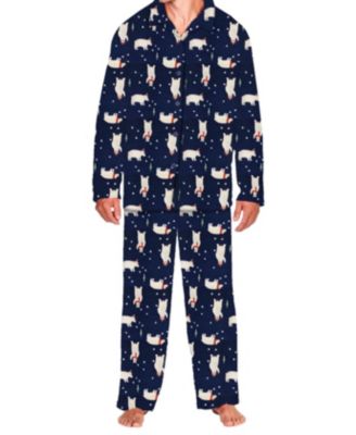 Men's Notch Collar Fleece Pajama Set