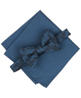 Bar III - Men's 2-Piece Clark Floral Bow Tie and Pocket Square Set