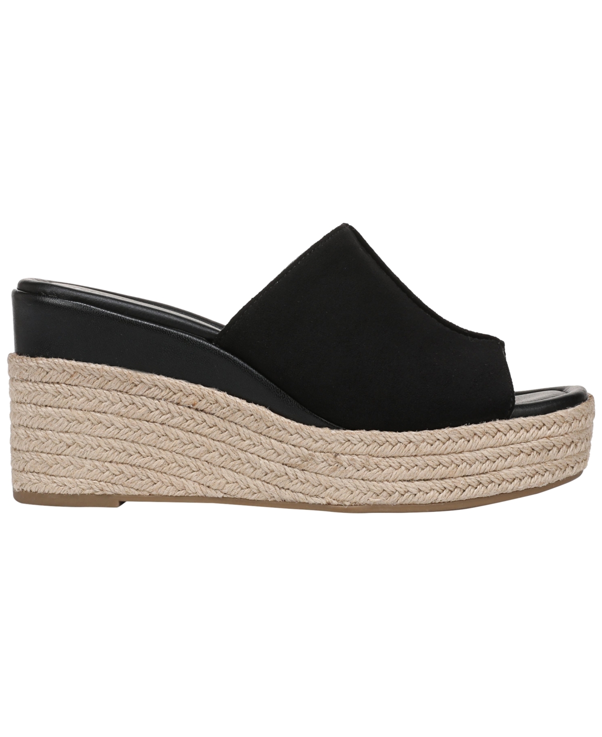 Lifestride Haute Espadrille Platform Wedge Slide Sandal In Black
