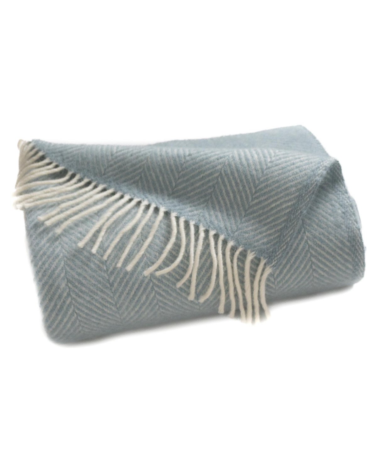 Prince Of Scots Highland Tweed Herringbone Pure Wool Oversized Throw, 59" X 72"