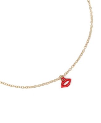 Red Love Spell Heart Lips Choker Necklace Set