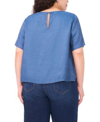 Plus Size Short-Sleeve Crewneck Top