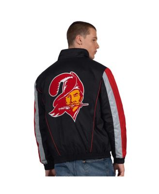 Men's Black Tampa Bay Buccaneers Thursday Night Gridiron Vintage Logo Half-Zip Jacket