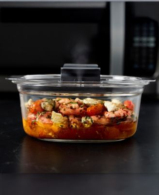 Brilliance 1.7-Cup Glass Round Leak Proof Food Storage Container