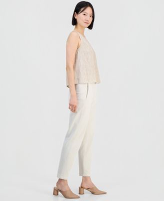 Women's Garment-Dyed Slouchy Terry Ankle Pants, Regular And Plus Size