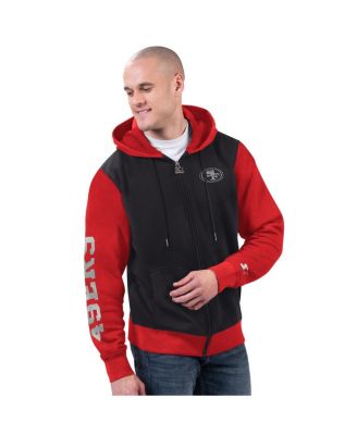 Men's Black/Scarlet San Francisco 49ers Thursday Night Gridiron Full-Zip Hoodie