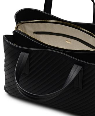 Dukes Place Diagonal Quilted Small Zip Top Grab Bag