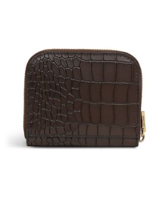 Percy Grove Faux Croc Zip Around Wallet