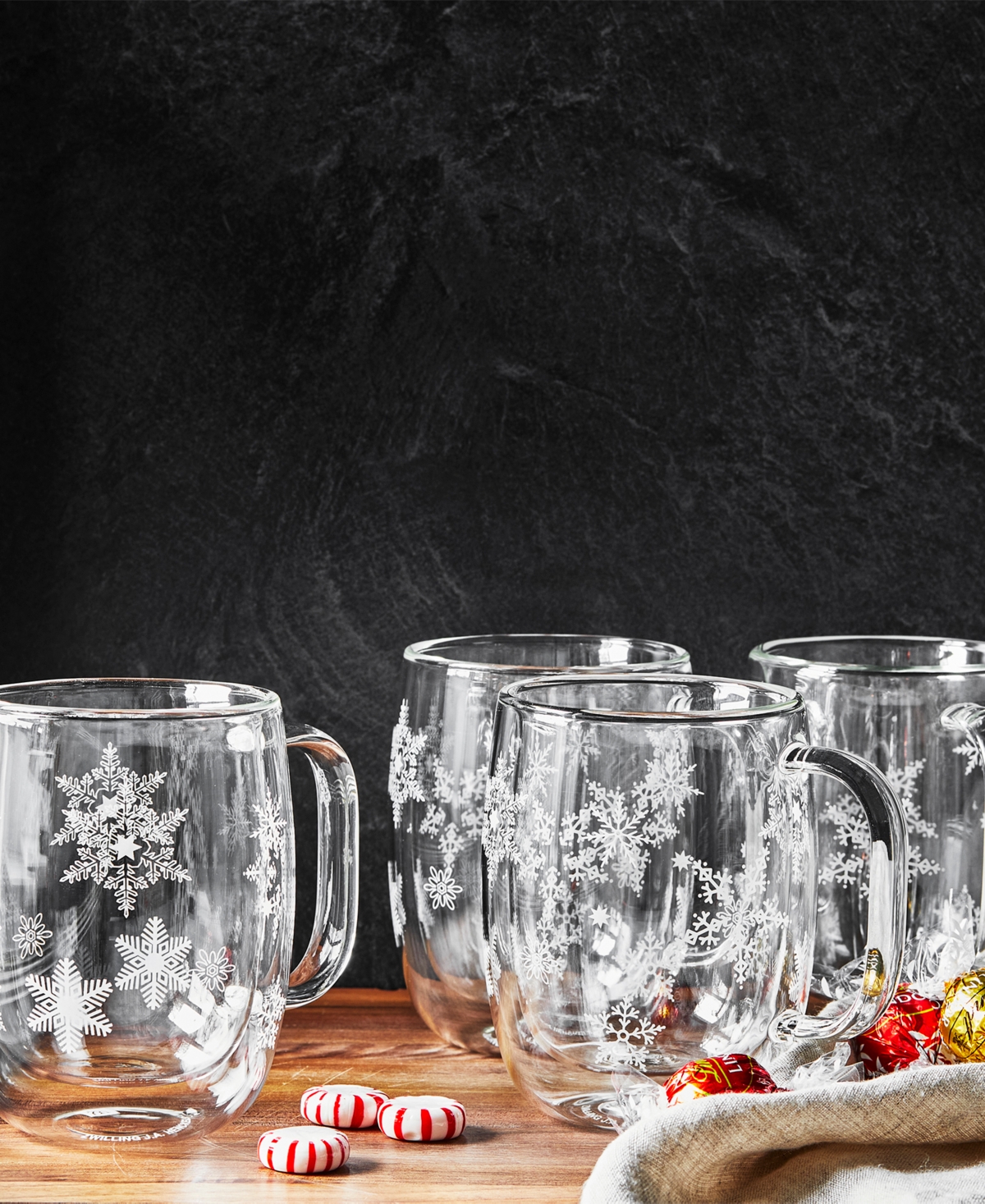 Zwilling Sorrento Coffee Glass Mugs, Holiday Set of 4