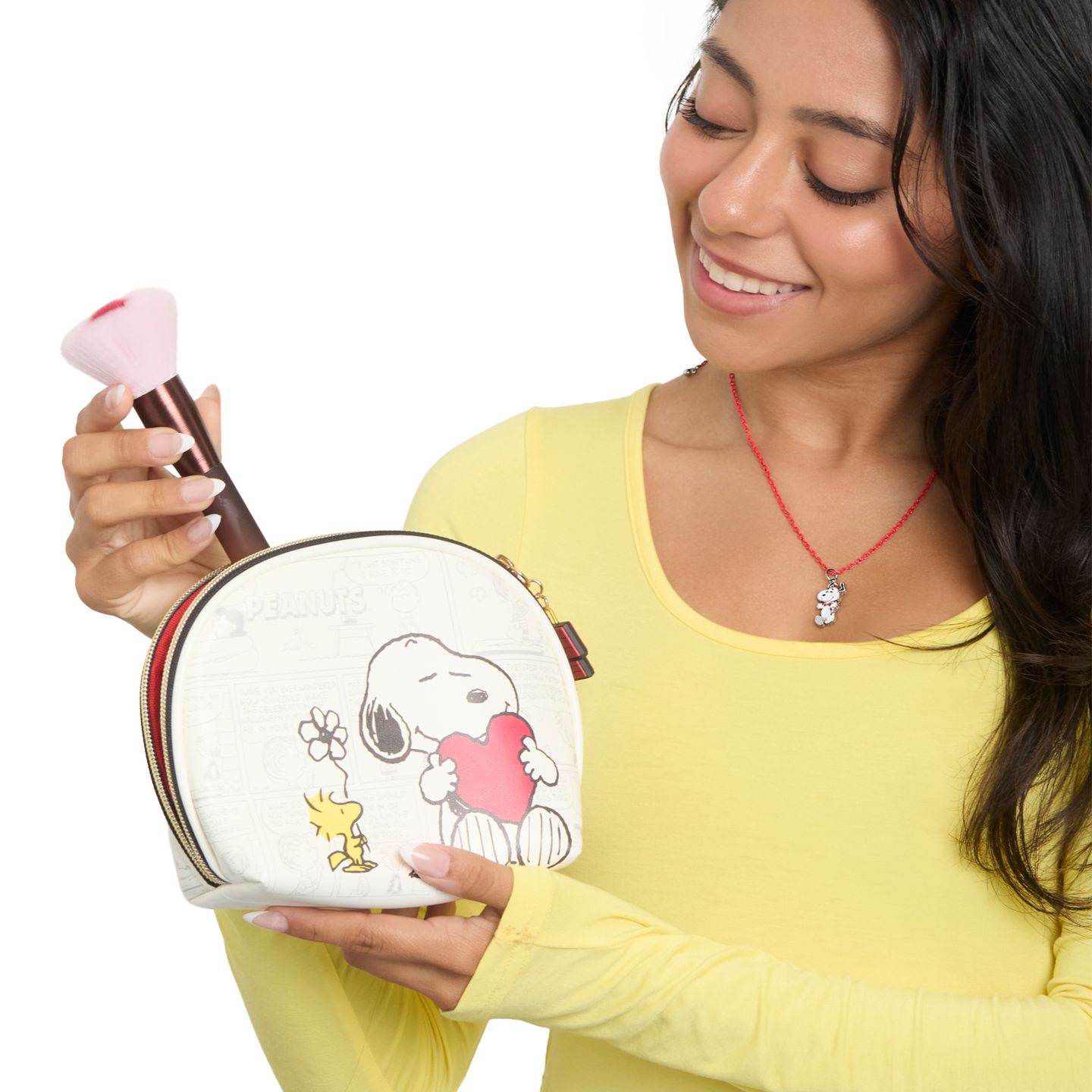 Сумки Peanuts Snoopy Cosmetic Set, Zip Pouch, Comic Print, цвет: Прозрачный / Серебряный — фото 5