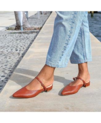 Women's Brown Snake Twiggy Customizable Point Slide