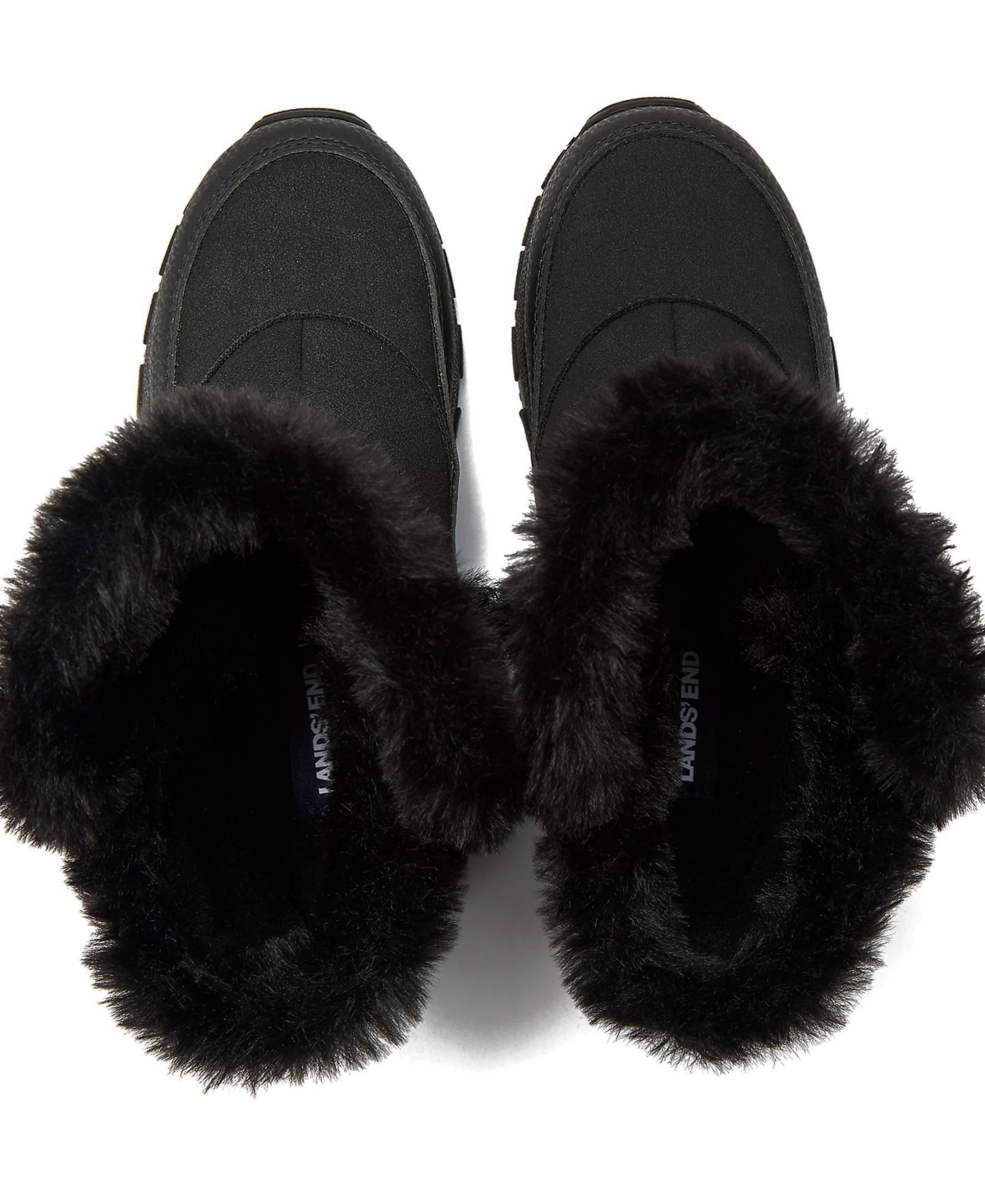 Lands' End Kids Expedition Faux Fur Waterproof Puffer Snow Boots