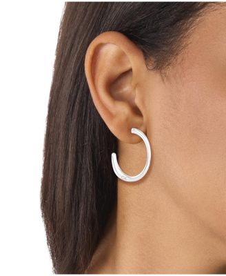 Silver-Tone Stainless Steel Mini Hoop Earring