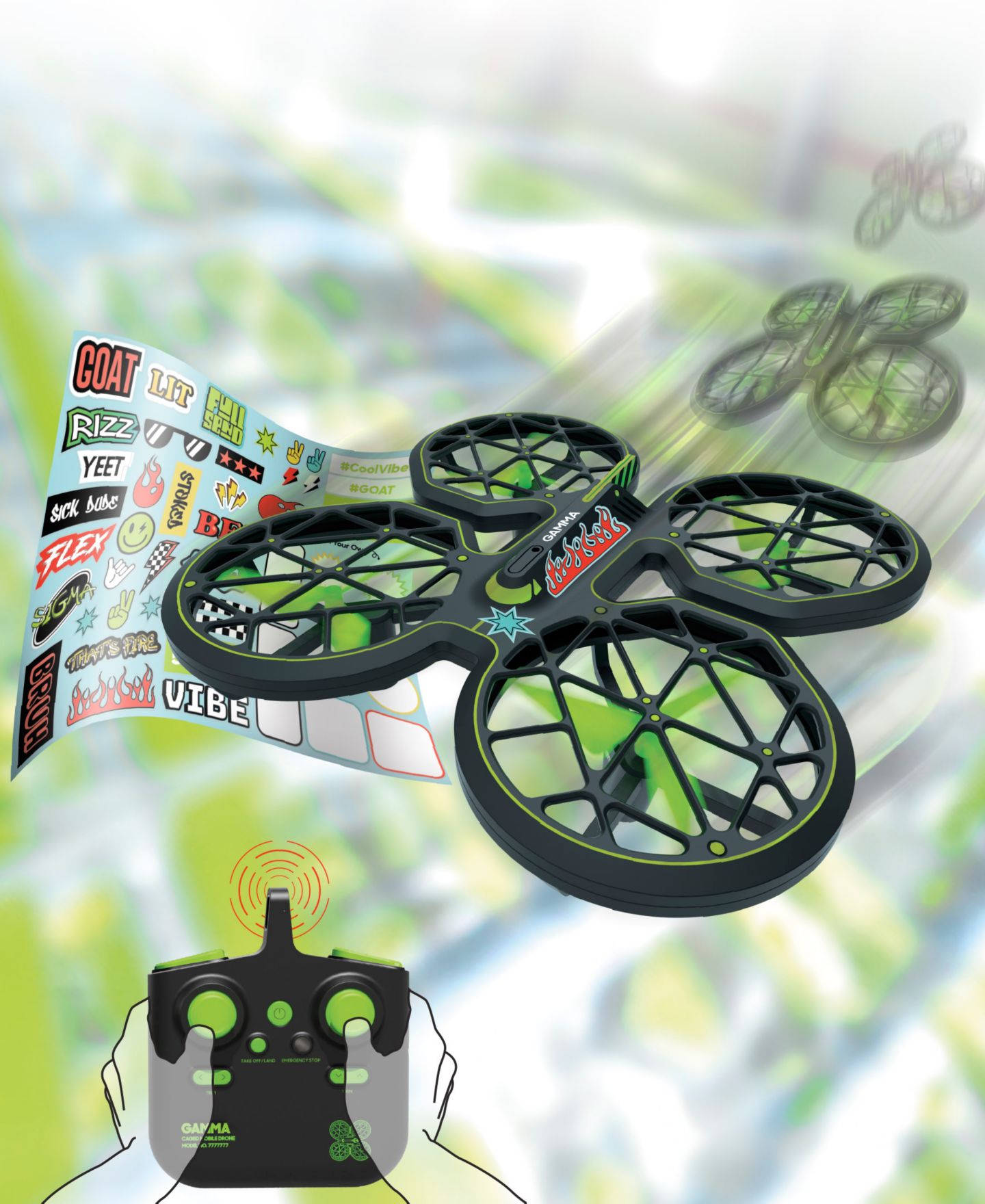 Детская игрушка Sharper Image Gamma RC Caged Drone, цвет: Разноцветный — фото 2