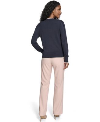 Women's V-Neck Long-Sleeve Cardigan Set