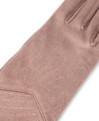 Women's Water Repellent Stretch Microsuede Gloves with Quilted Chevron Wrist