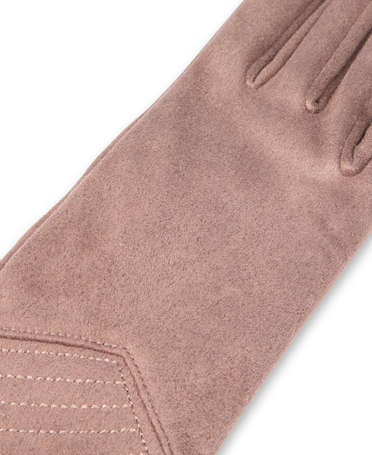 Isotoner Women's Water Repellent Stretch Microsuede Gloves With Quilted Chevron Wrist In Pink