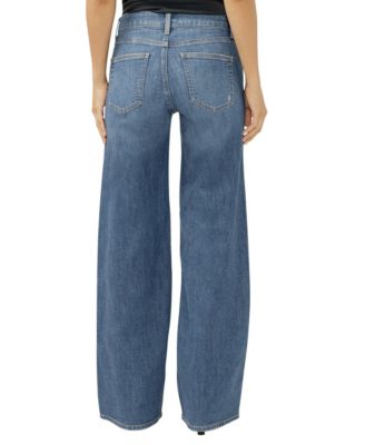 Women's Suki Mid Rise Curvy Fit Wide Leg Jeans