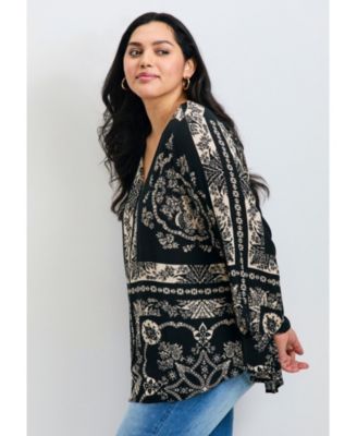 Women's Maddison Scarf Print Top