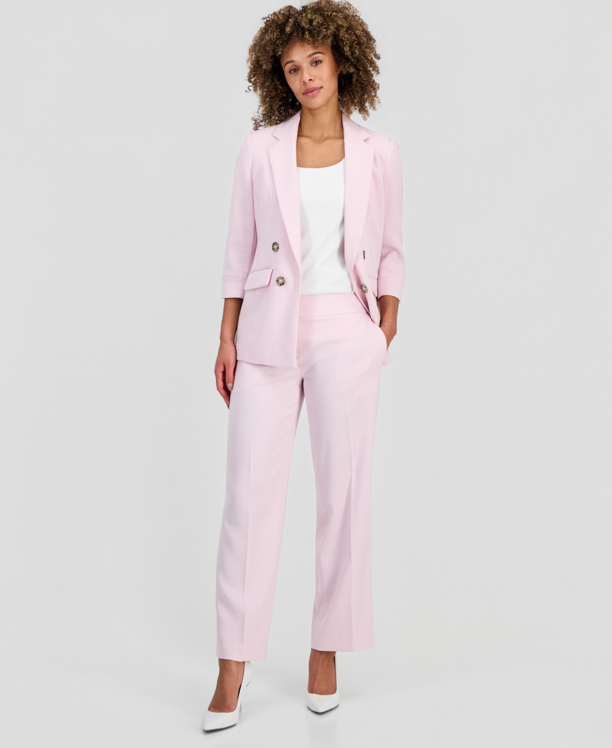 Kasper Women's Double Breasted Open-Front Blazer