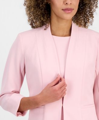 3/4-Sleeve Kiss-Front Blazer, Regular & Petite