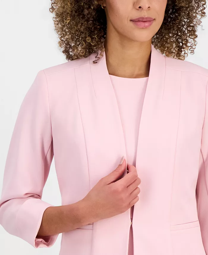 3/4-Sleeve Kiss-Front Blazer, Regular & Petite - thumbnail 3